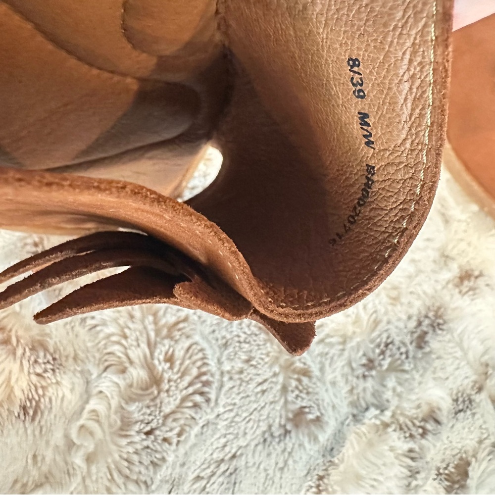 Born Flower Appliqué Women's Brown Slide Sandals size 8 - Picture 6 of 7